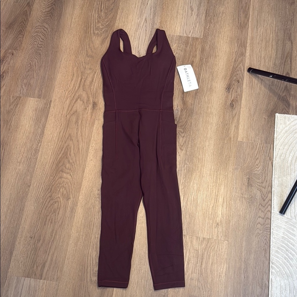 Athleta Burgundy Jumpsuit NWT XS